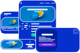 Clickable ads icons that routes to the Perfect Ads page