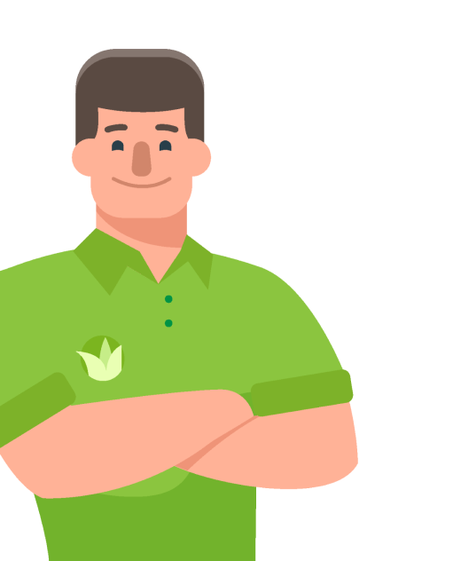 Graphic of smiling business owner