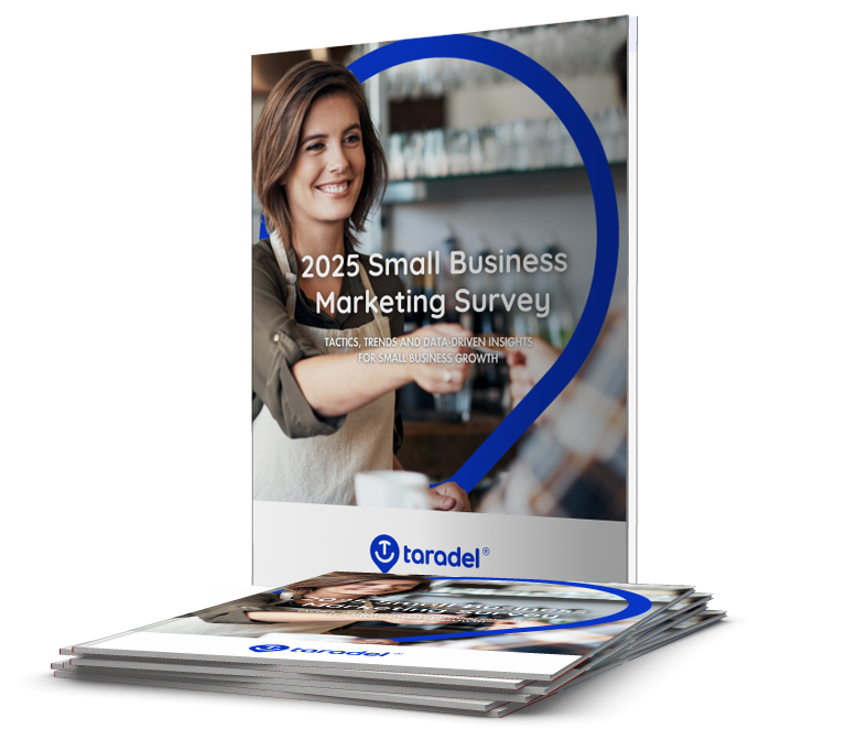 Image of the cover of Taradel's 2025 Small Business Marketing Survey Report