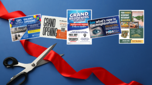 grand opening postcards