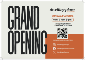 church grand opening postcard front