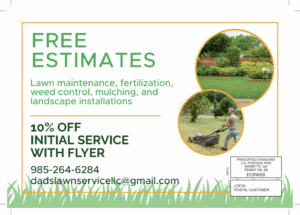 lawn care postcard front