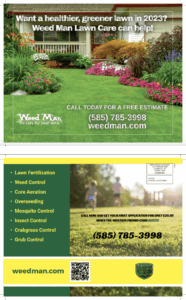 weed man lawncare postcard